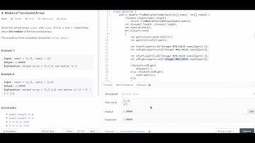 Median of Two Sorted Arrays in O(log(m+n) in Hindi | LeetCode 4 | Top Interview Questions