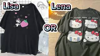 Lisa OR Lena💜#18 ❗Choose One Challenge Game❗[💗Fashion,Outfit,Clothes,Aesthetic Style Edition💗]