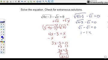 Sec. 11.3 "Solving Radical Equations"