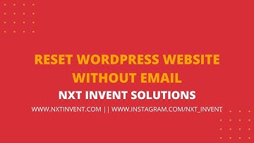 reset wordpress password without email | Wordpress Development | Nxt Invent Solutions