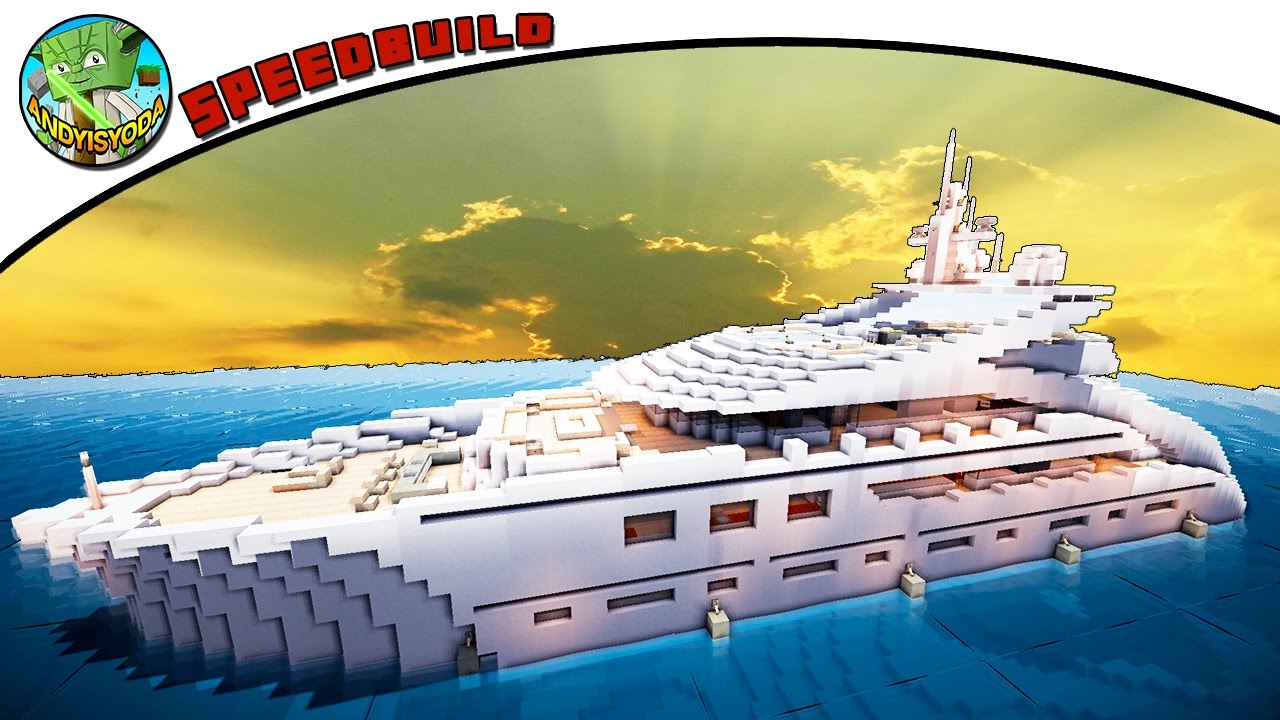 super yacht minecraft speed build #2 - youtube