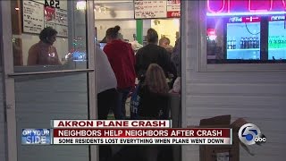 Community responds to neighbors left homeless in Akron plane crash