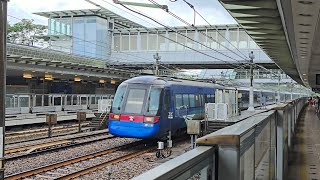[Running in the Rain] MTR ADtranz-CAF EMU, Sunny Bay Station, Passing