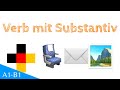 Lerne Deutsch:  Verb mit Substantiv + Emoji  + 17 Sätze + Übersetzung in den Untertiteln