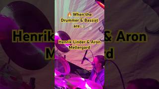 Drummer and bassist locked Dirty Loops #shorts #henriklinder #aronmellegard #justdance