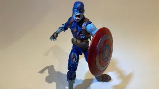 Marvel legends The Watcher baf wave Zombie Captain America action figure review (2021)