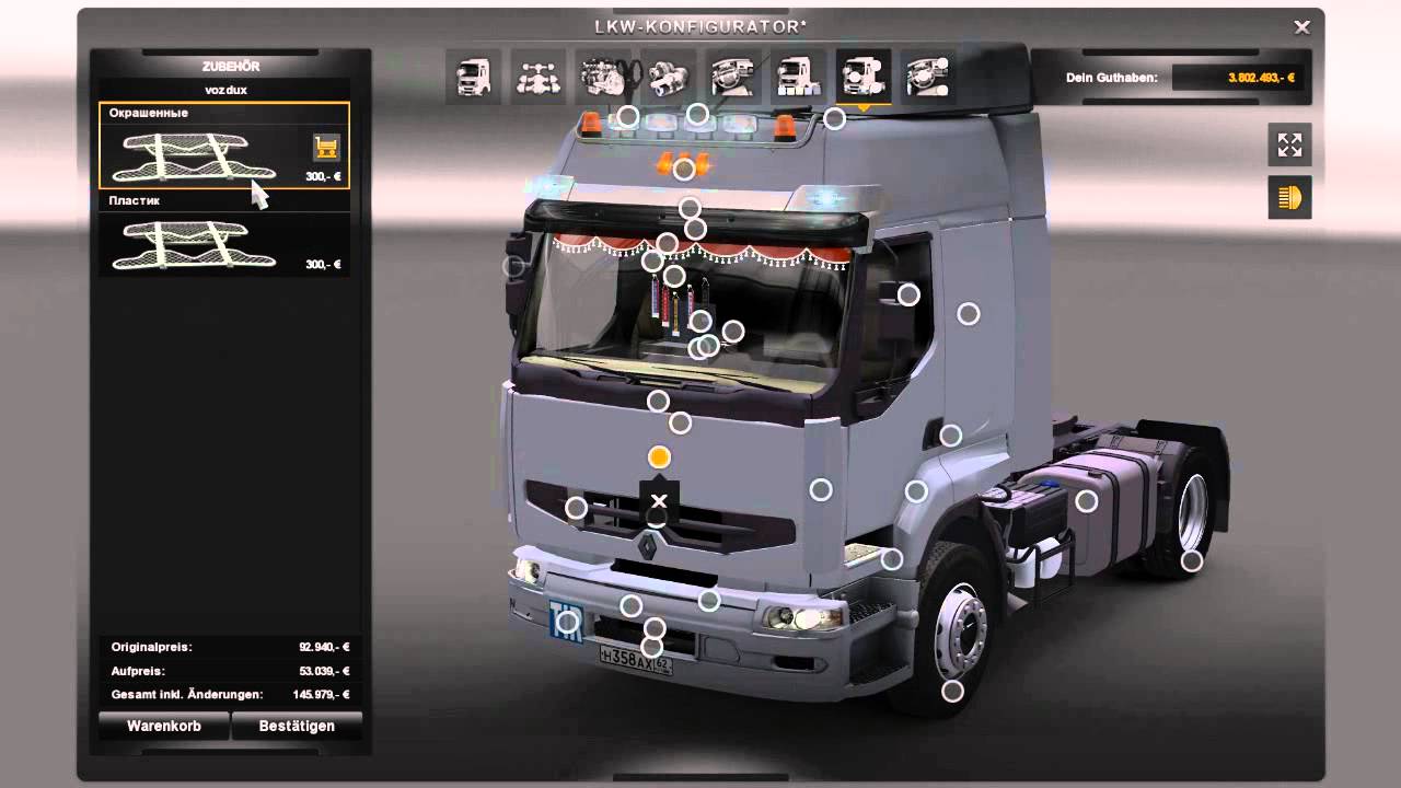 Renault Premium I + Interior Addon´s ETS2 Mod 