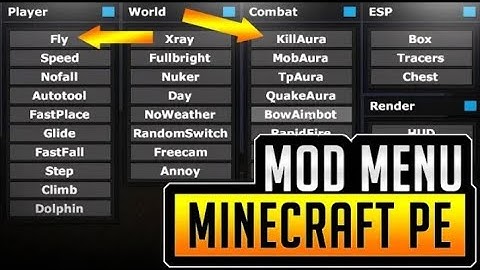 New OP MOD MENU for MCPE/BE 1.14 (Killaura, god mod, Fly..... )