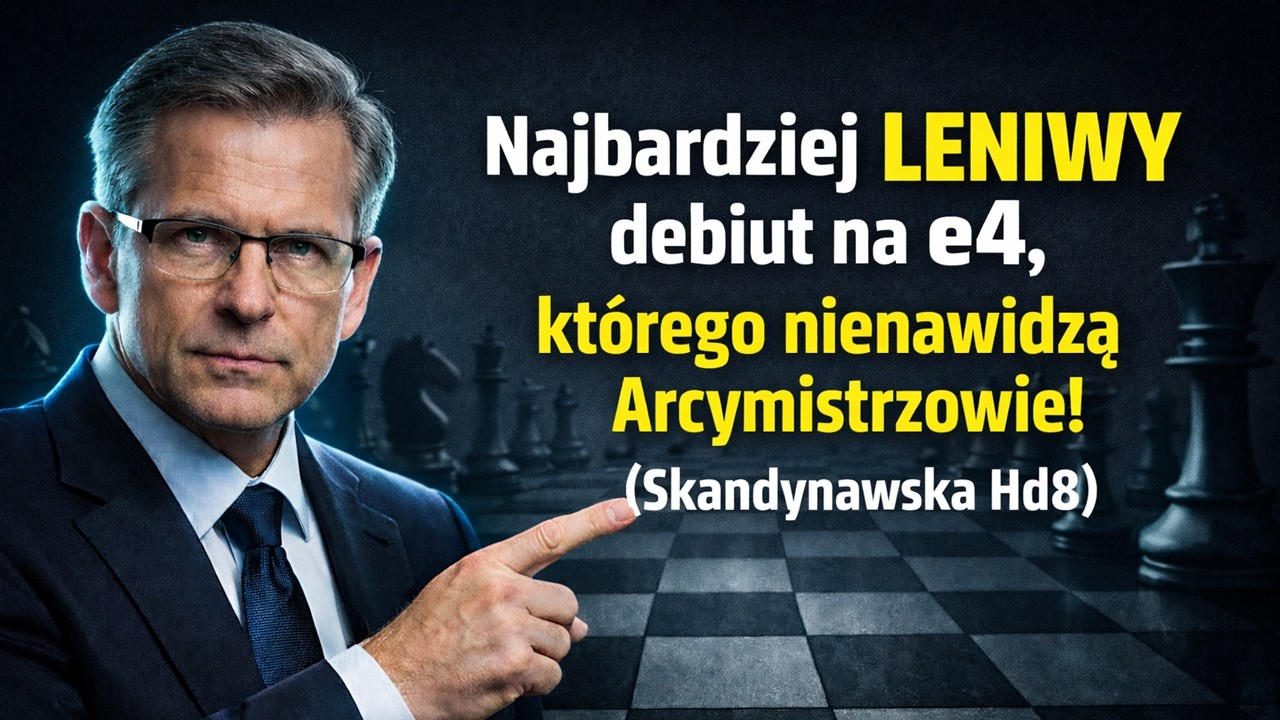 Najbardziej LENIWY debiut na e4, którego nienawidzą Arcymistrzowie! (Skandynawska Hd8)