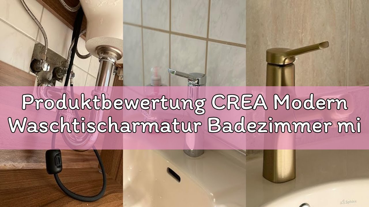 Produktbewertung CREA Modern Waschtischarmatur Badezimmer mit 2 Wasserstrahlarten Brause ausziehbar,
