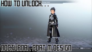SWORD ART ONLINE: FATAL BULLET - HOW TO UNLOCK NOCTURNAL COAT M DESIGN