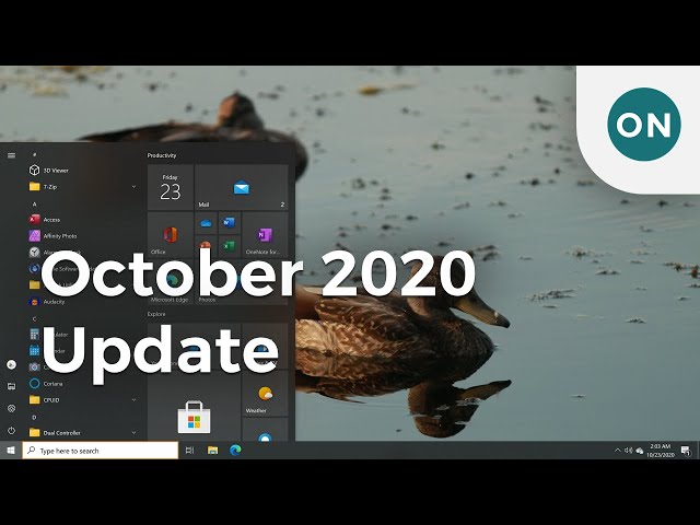 List Of New Features In Windows 10 October 2020 Update