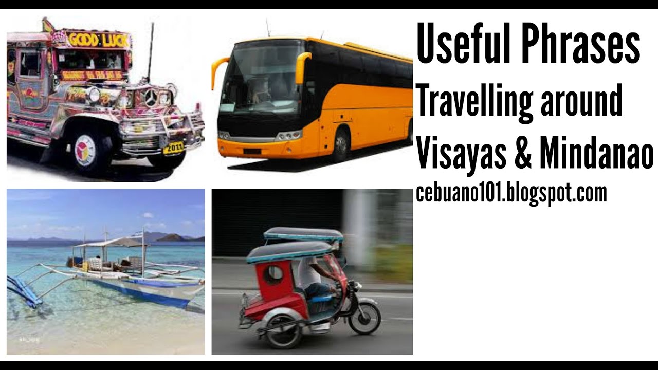 Basic Phrases (Cebuano - English) | Riding a Jeepney, Bus, Taxi, Trisikad (Public Transpo)
