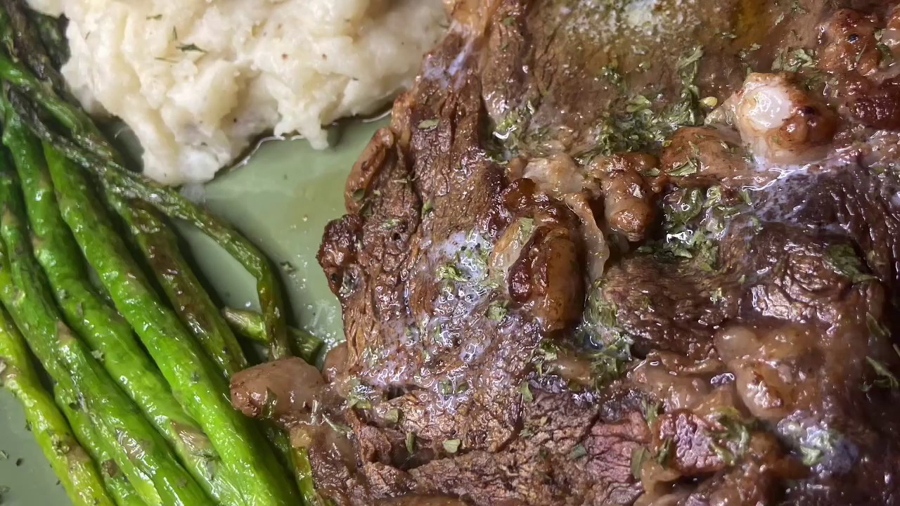 Ribeye Steak Mashed Potatoes and Asparagus YouTube