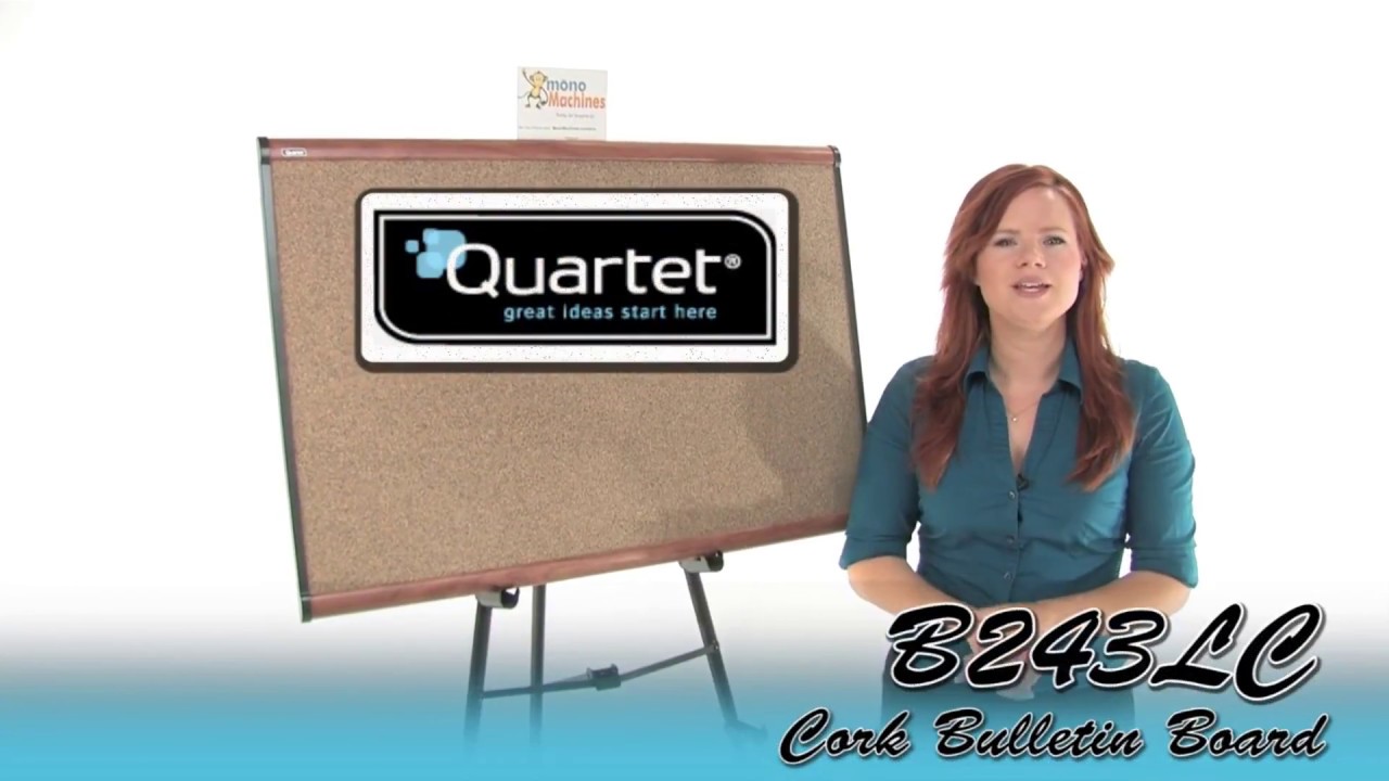 Quartet B243LC Prestige® 3x2 Colored Cork Bulletin Board - Light Cherry