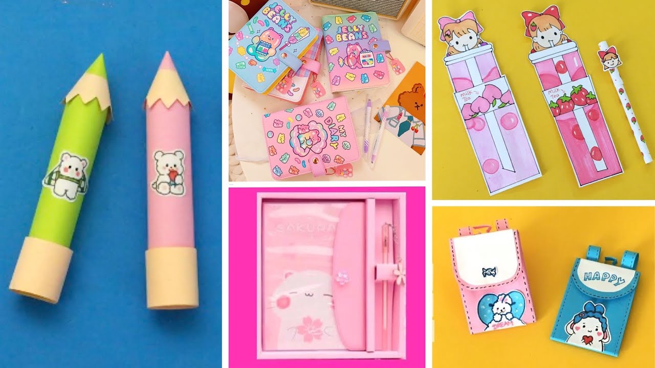 5 DIY - CUTE SCHOOL SUPPLIES - Paper Craft - DIY Mini Notebooks