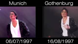 Michael Jackson - Billie Jean Live Munich vs Gothenburg 1997 - HIStory World Tour