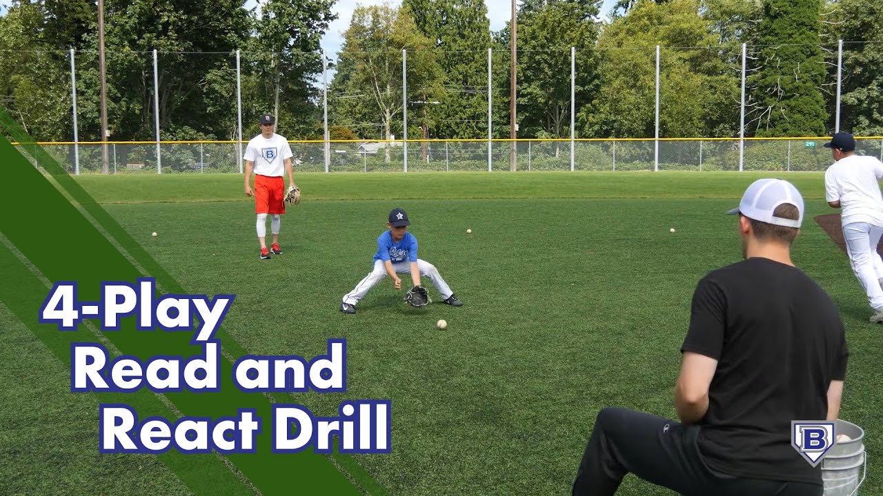Baseball Infield Drill 4Play Read and React YouTube