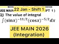 Q) If integral  ∫〖(sin𝑥)^(−11/2) (cos𝑥)^(−5/2) 𝑑𝑥 〗=p_1/q_1 (cotx)^(9/2)−p_2/q_2 (cotx)^(5/2)−p_3