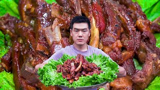 【食味阿远】阿远买了10斤猪排骨，用精排做道“酱汁大排”，脱骨入味，美滋滋 | Shi Wei A Yuan