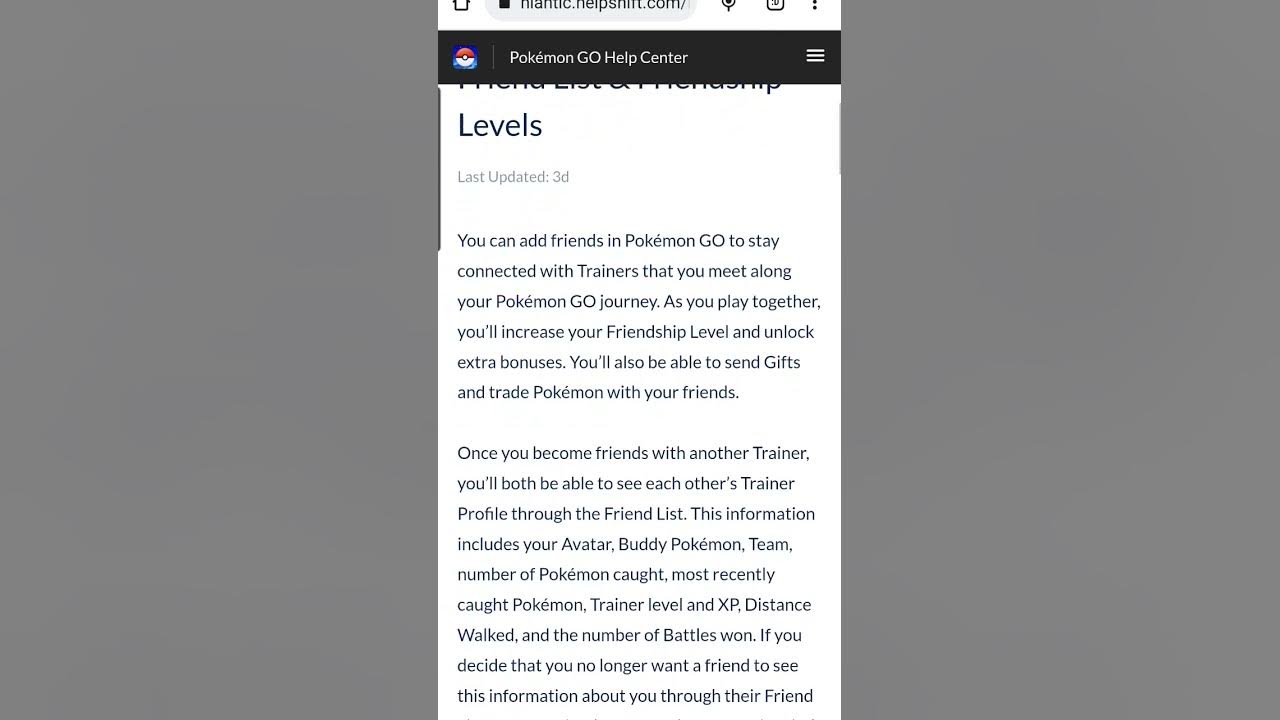 Your Niantic Profile — Pokémon GO Help Center