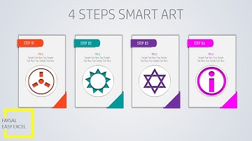 4 Steps SmartArt for Business Presentation in Excel 2016