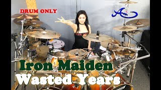 Iron Maiden - Wasted Years drum-only (cover by Ami Kim) (#55-2)