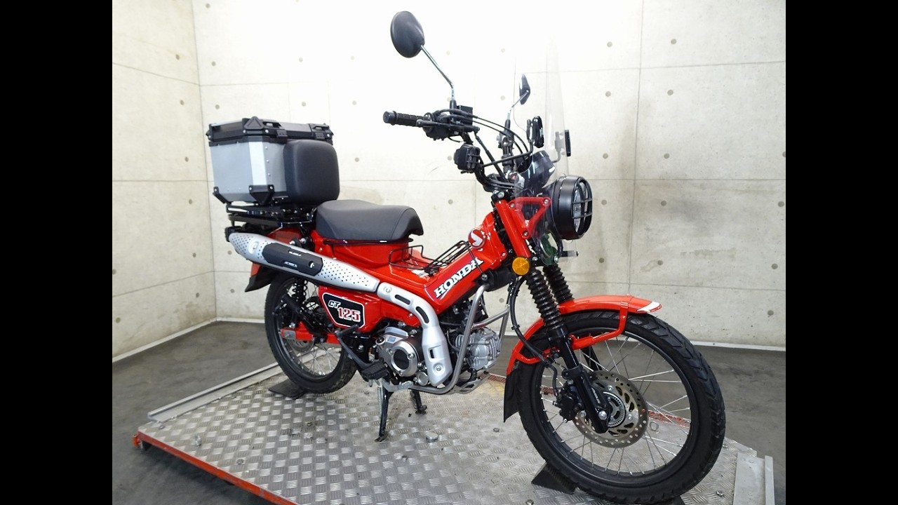 ホンダCT125 ja65 サブタンクホルダー、中古赤ボトル付きボルトオン