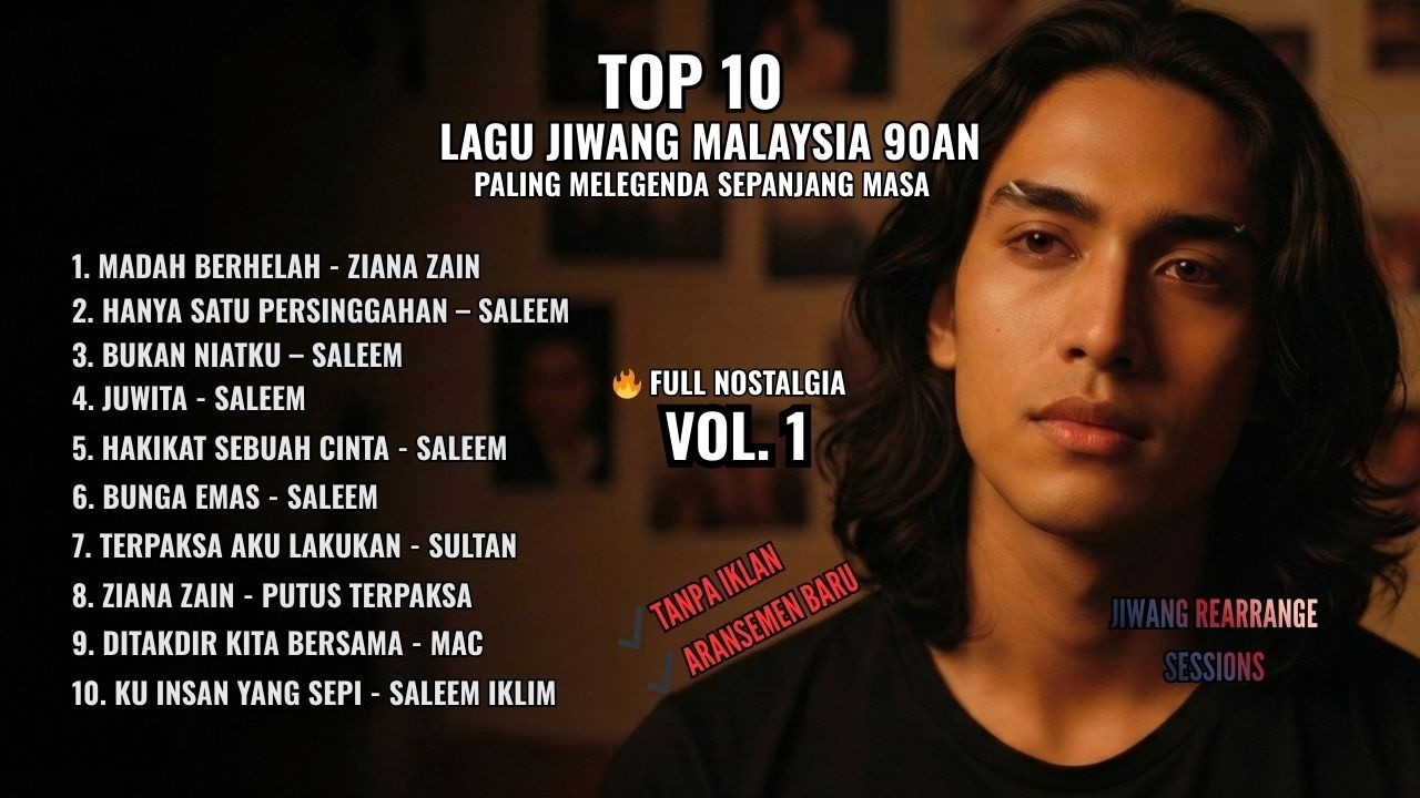 TOP 10 Jiwang Malaysia 90an – Rearrange Session | AI Version Vol. 1