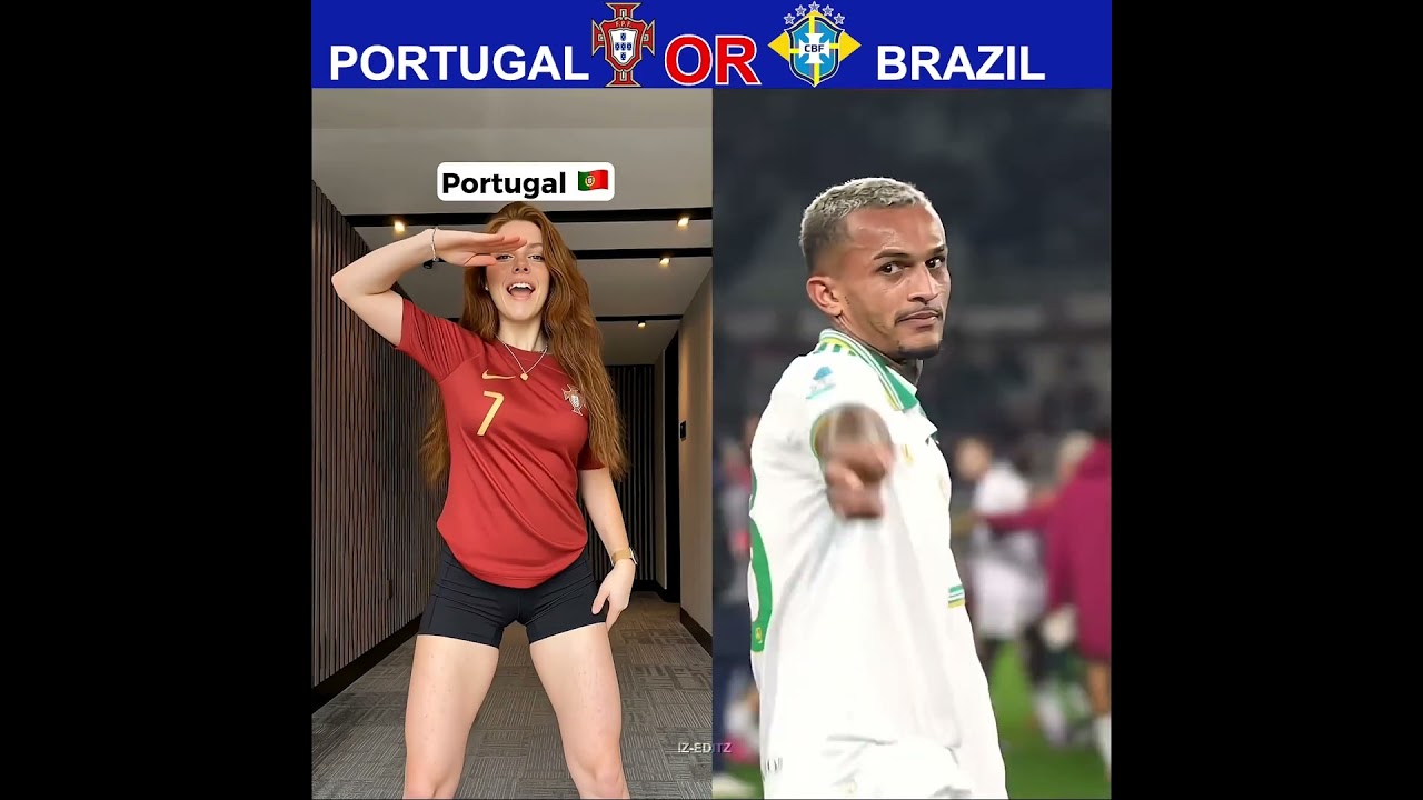 BRAZIL X PORTUGAL WORLD CUP SONG 2026 DANCE BATTLE #football #worldcup  #footballchallenge #ronaldo