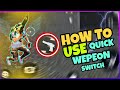 How to use Quick Weapon switch in free fire 2 and 3 finger perfectly ?||Quick Weapon switch ka use