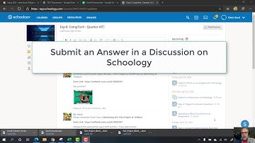 Adding to a Discussion to Complete a Schoology Assignment