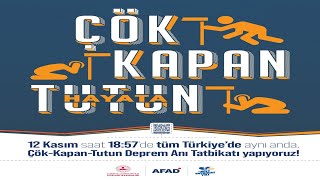 #ÇökKapanTutun Deprem Anı Tatbikatı Eğitim Videosu