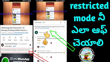 Restricted mode Of YouTube problem Solve How to turn of restricted Telugu 2022 Sriyanshtechintelugu