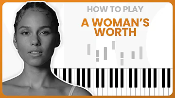 A Woman's Worth (Alicia Keys) - PIANO TUTORIAL (Part 1)