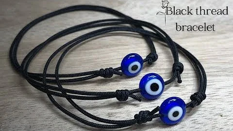 Black thread bracelet | Evil eye bracelet | How to make bracelets? @JyotisWorld