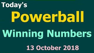 Powerball Winning Numbers 13 October 2018. Today Powerball Winning Numbers 10/13/2018