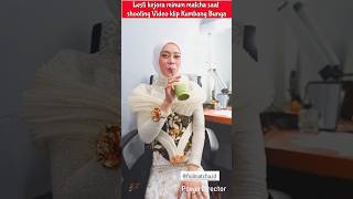 Lesti Kejora Drinks Matcha While Shooting The  Clip For Kumbang Bunga lestikejora rizkybil