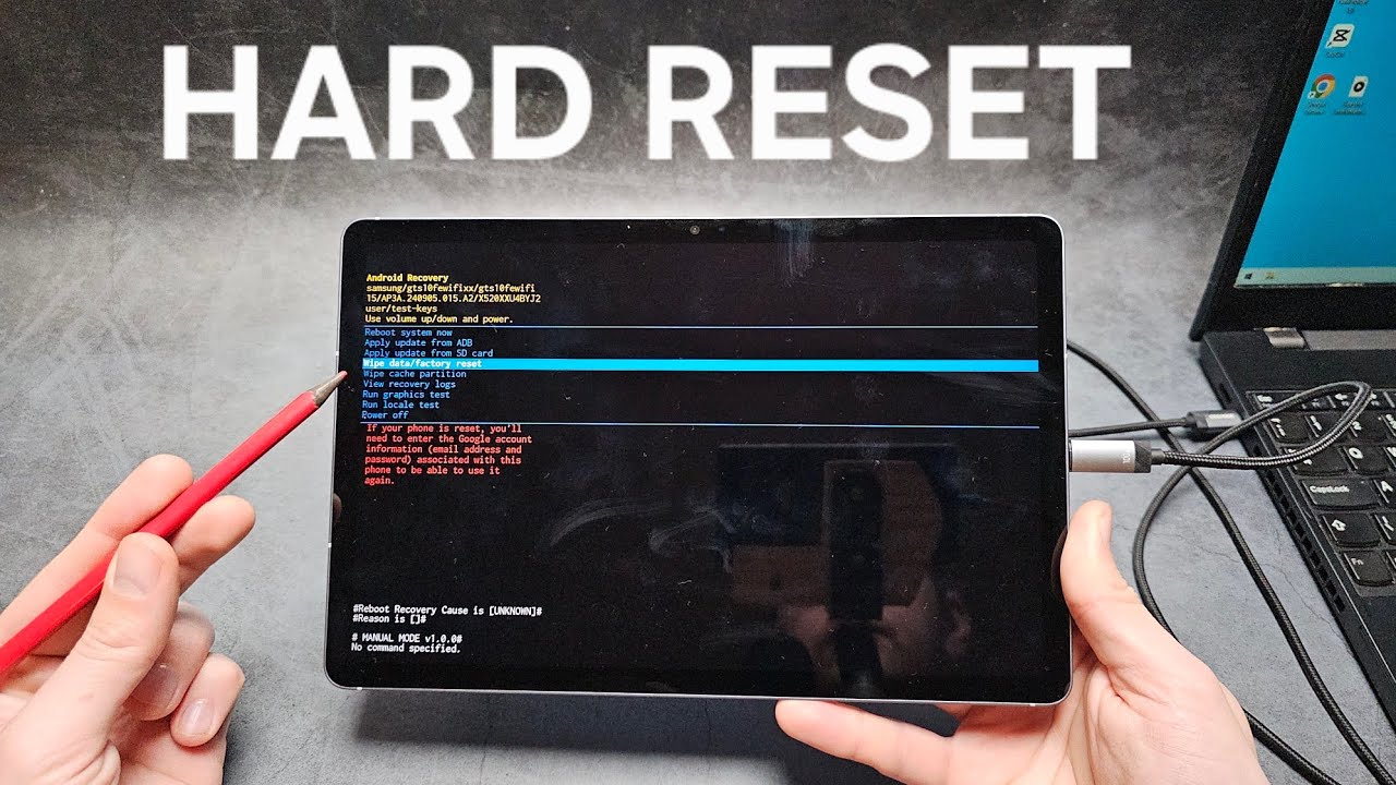 How to Factory HARD RESET Samsung Galaxy Tab S10 / S10 Ultra, FE ,Lite ...