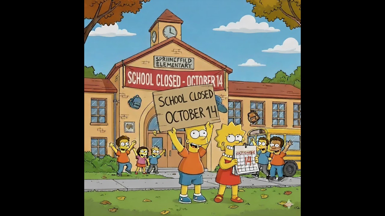 Simpsons pridiction that school will closed on 14 October 😱😁😁