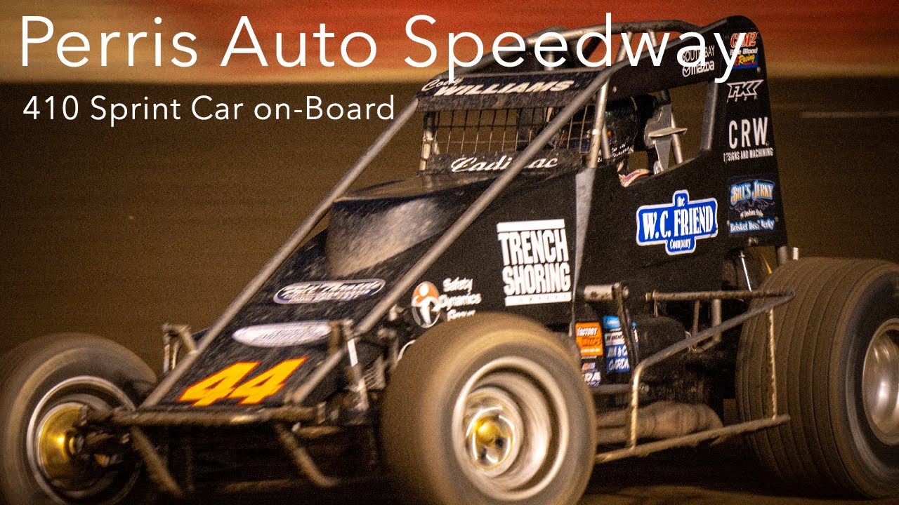 Perris Auto Speedway 8/20/22 - USAC\CRA 410 Sprint On-Board - YouTube