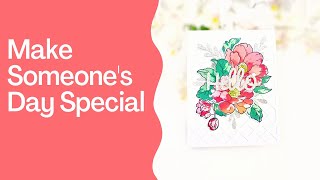 Flower Power Greetings: Handcrafted Floral Hello Card - Make Someones Day Special!