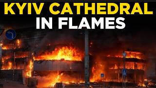 KYIV AIR STRIKE LIVE | Kyiv Under Massive Russian Missile Attack; Cathedral Ablaze | LIVE Footage
