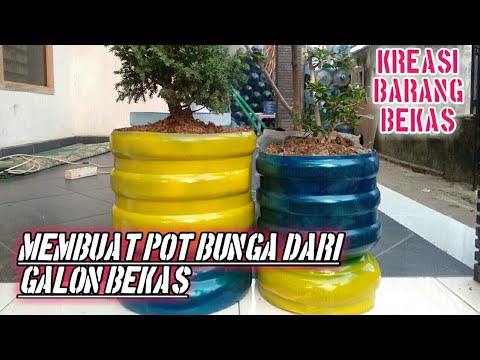 membuat pot bunga dari galon bekas pot bunga dari barang 