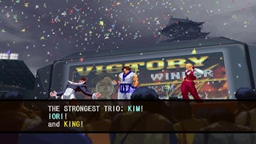 Capcom vs. SNK 2: Mark of the Millennium 2001 - Kim/Orochi Iori/King - Arcade Mode Playthrough
