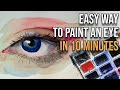 Eye painting for beginners  watercolor painting for beginners  how to paint eyes  easy painting