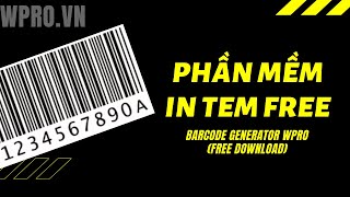 Free Label/Barcode Printing Software (WPRO Barcode Generator) screenshot 3