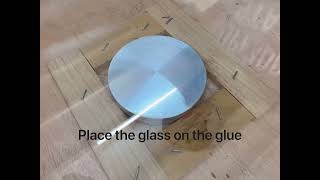 How to bond/fix glass to metal with UV glue