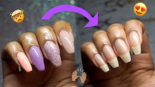 No Nail Damage? 🥳 How to Easily Remove Dip Powder from Natural Nails like a BOSS! ✨Game-changing✨ 😍🎊