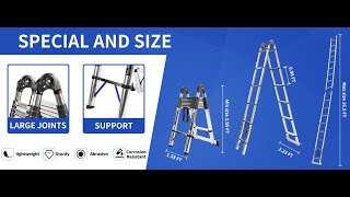 Amazon Ladder Sale/2 IN 1 Stainless Steel Telescopic Ladder